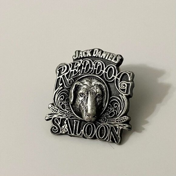 Vtg Bergamot Jack Daniels Red Dog Saloon Hat Lapel Pin - Picture 8 of 8